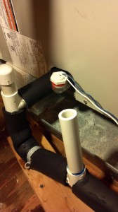 Ac drain line and vent with water safety